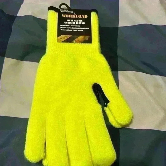 Other - Workload gloves  neon yellow reinforced thumb